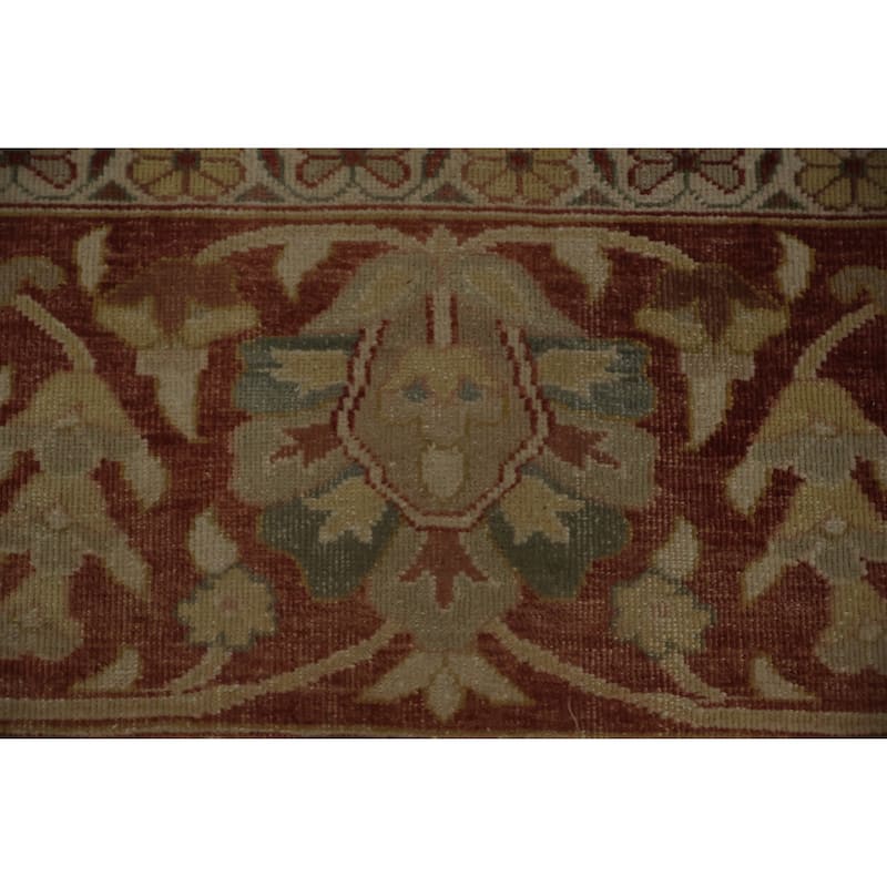 Hand Knotted Oriental 100% Wool Carpet Traditional All-Over Beige & Ivories Ziegler Area Rug - 14' 8'' X 15' 2''