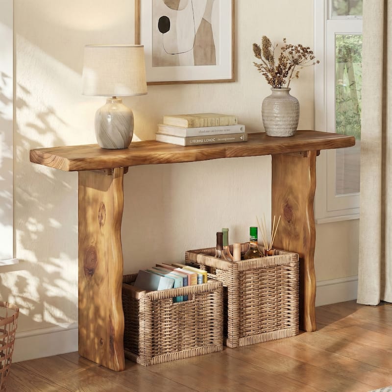 63'' Solid Wood Console Table,Sofa Table for Entryway Living Room