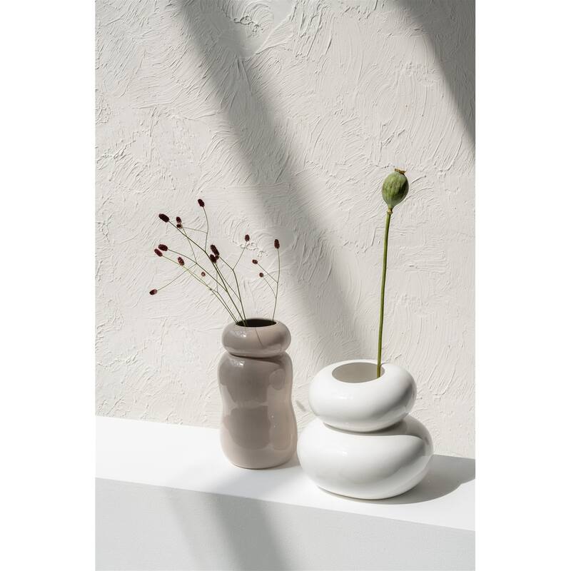 Vase Pebbles White - White