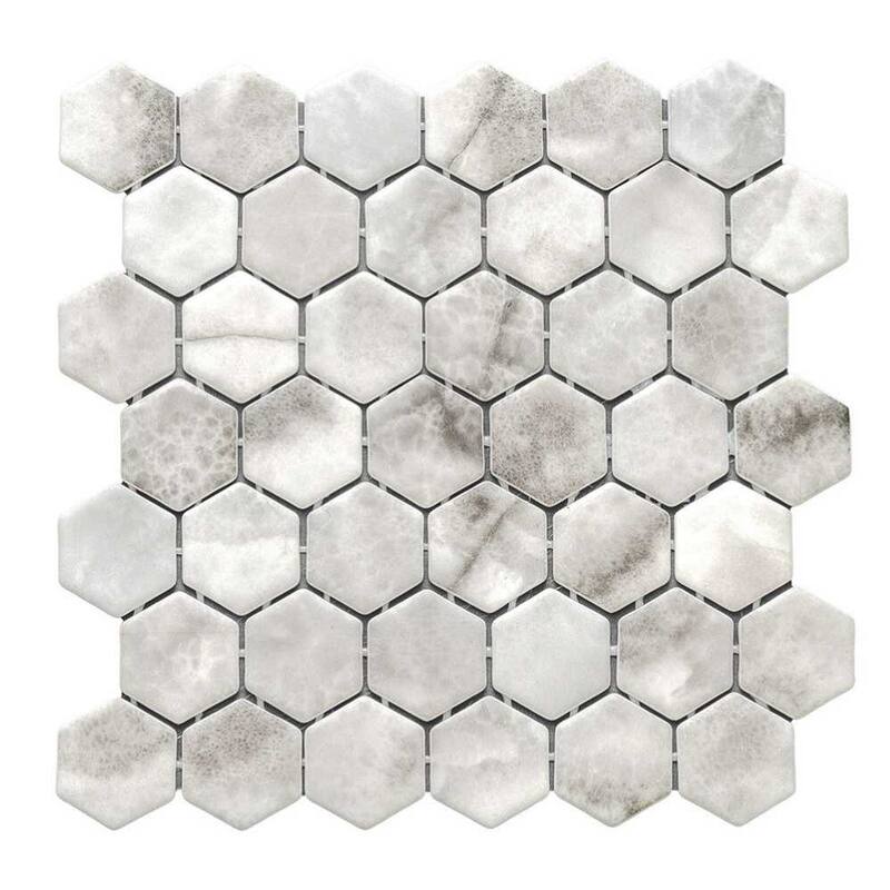 The Tile Life Eterna Hex 2x2 Glass Floor, Wall & Backsplash Tile