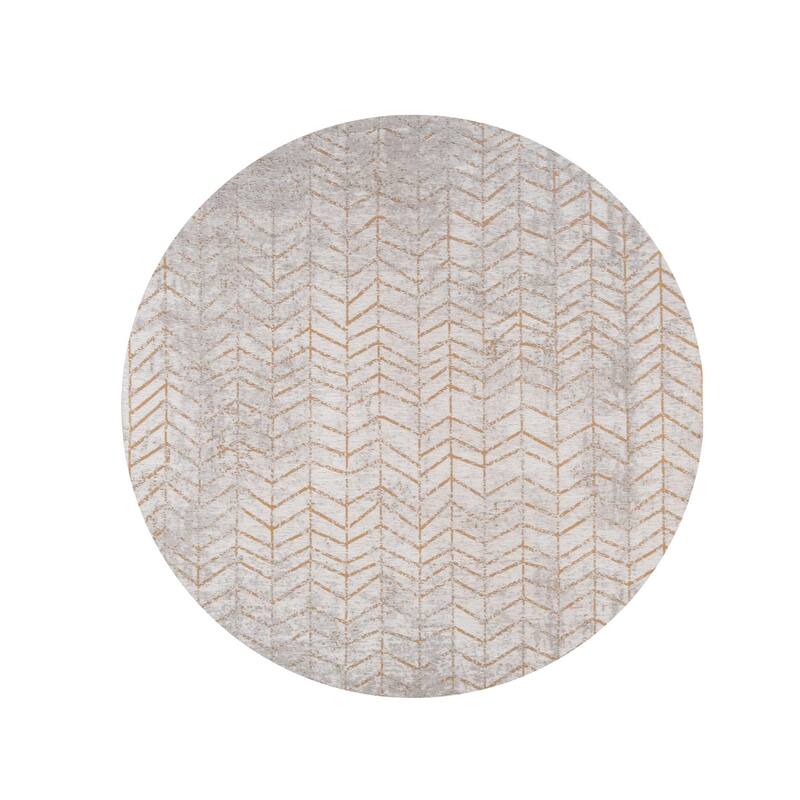 Helap Geometric Modern Non Skid Woven Area Rug By HomeRoots - 48' X '48' X '0.12