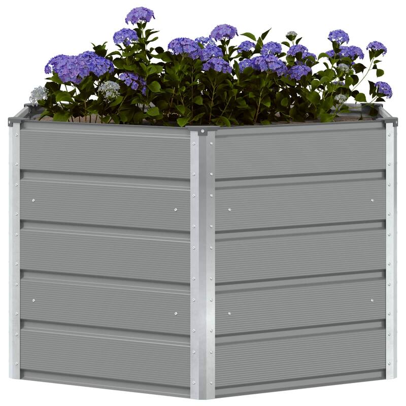 vidaXL Planter in Steel - 50.79 x 50.79 x 17.72 in.