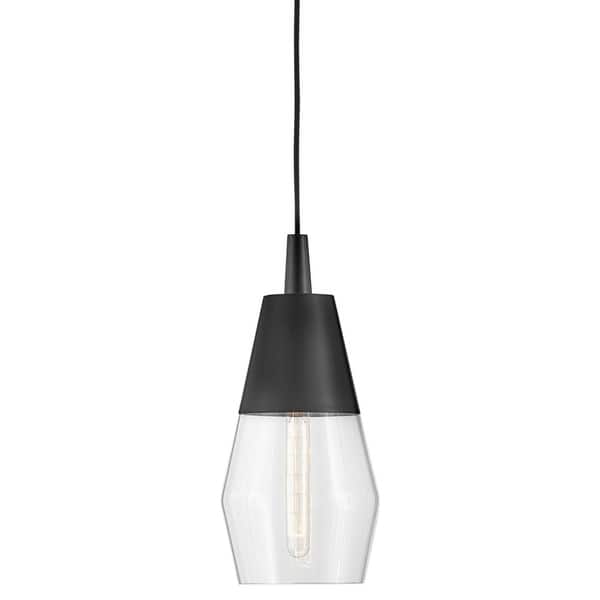 slide 2 of 5, Lark 83397 Livie 1 Light 8" Wide Mini Pendant / Semi-Flush Ceiling Black