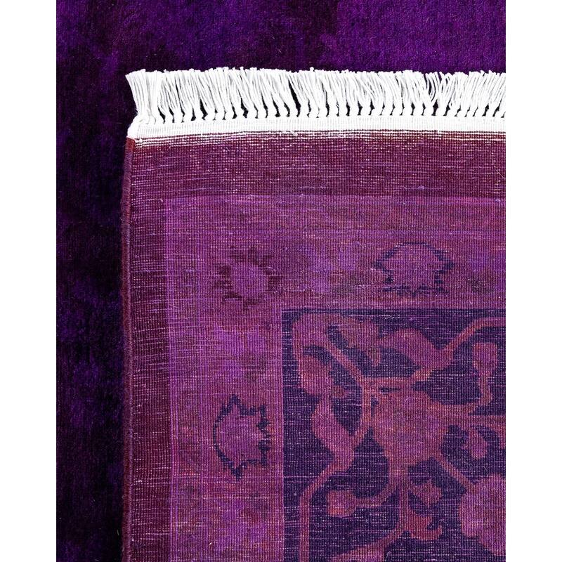 Fine Vibrance One-of-a-Kind Hand-Knotted Area Rug - Purple, 8' 2" x 10' 6" - 8' 2" x 10' 6"