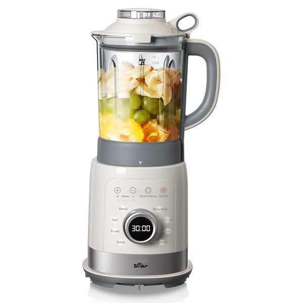 Countertop Blender 1200W Professional Smoothie Blender with 51 Oz Glass Jar Step less Speed Knob and 3 Functions Bed Bath Beyond 40282419