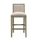 preview thumbnail 22 of 43, Set of 2 Counter Height Bar Stool, Fabric Upholstered Accent Chair, Wooden Frame Island Dining Chair, Bistro High Bar Chair