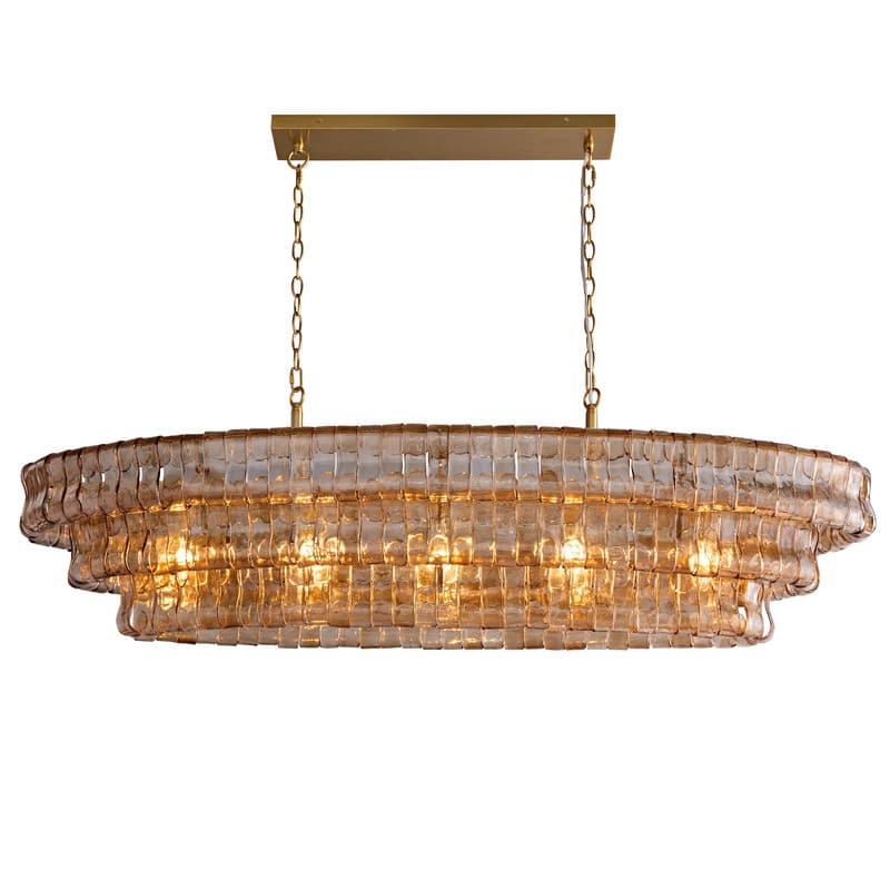 KAYLA 36 in. 6-Lights Gold Crystal Drum Chandelier
