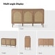 preview thumbnail 33 of 35, Ulysses Farmhouse 56"W Storage 3-Door Rattan Sideboard with Adjustable Shelves by HULALA HOME