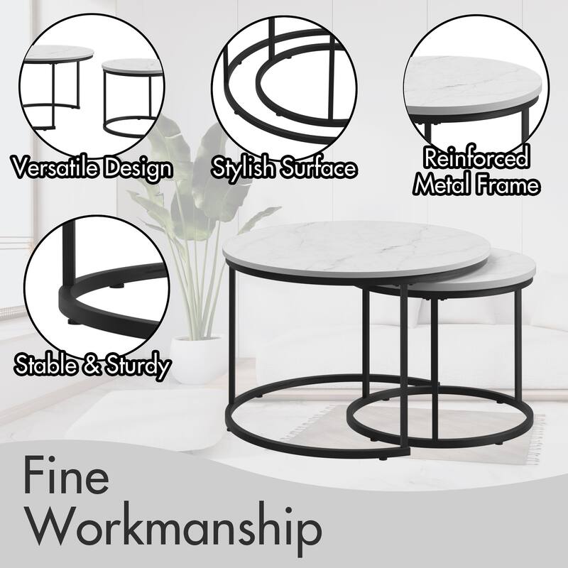 Nesting Coffee Table Set of 2