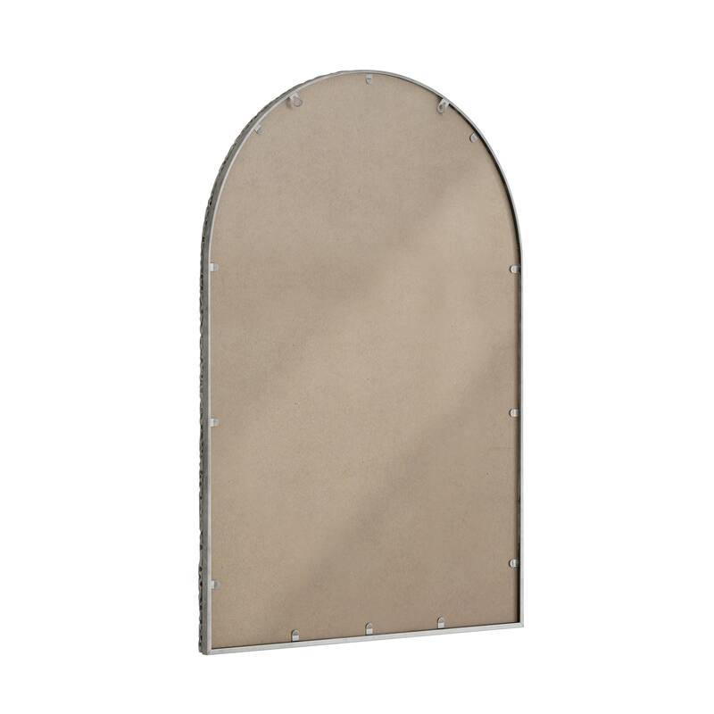 Silver Arched Wall Mirror - Bathroom Vanity & Home Decor
