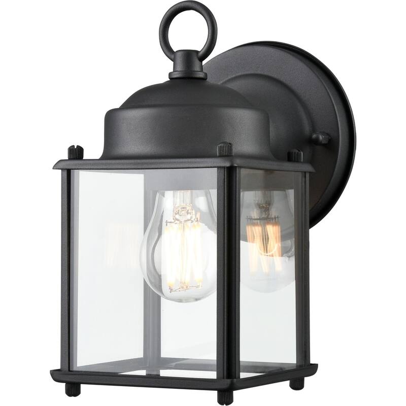 Millennium Lighting 210001 8" Tall Outdoor Wall Sconce with Clear - Textured Black