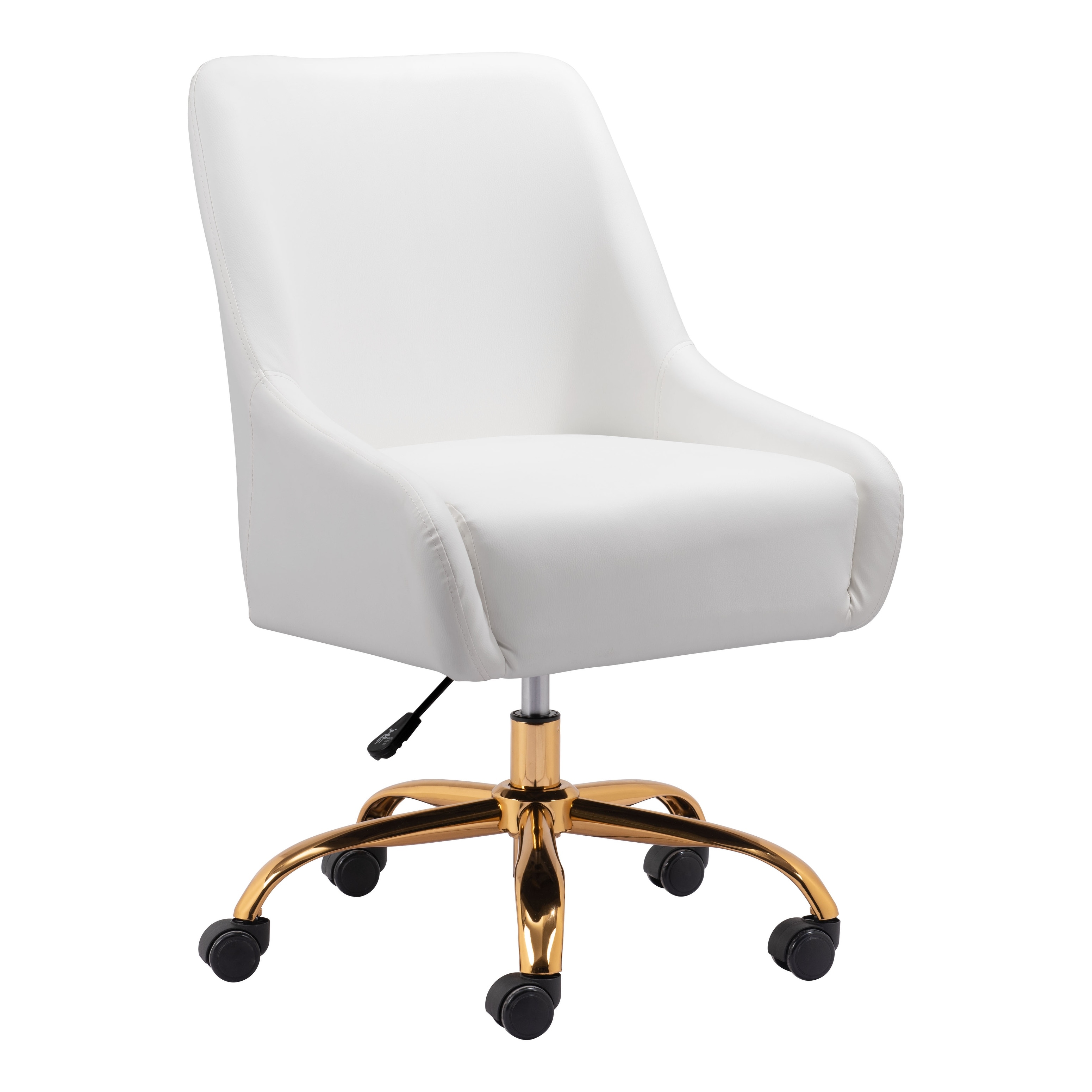 Desk chair on sale white and gold