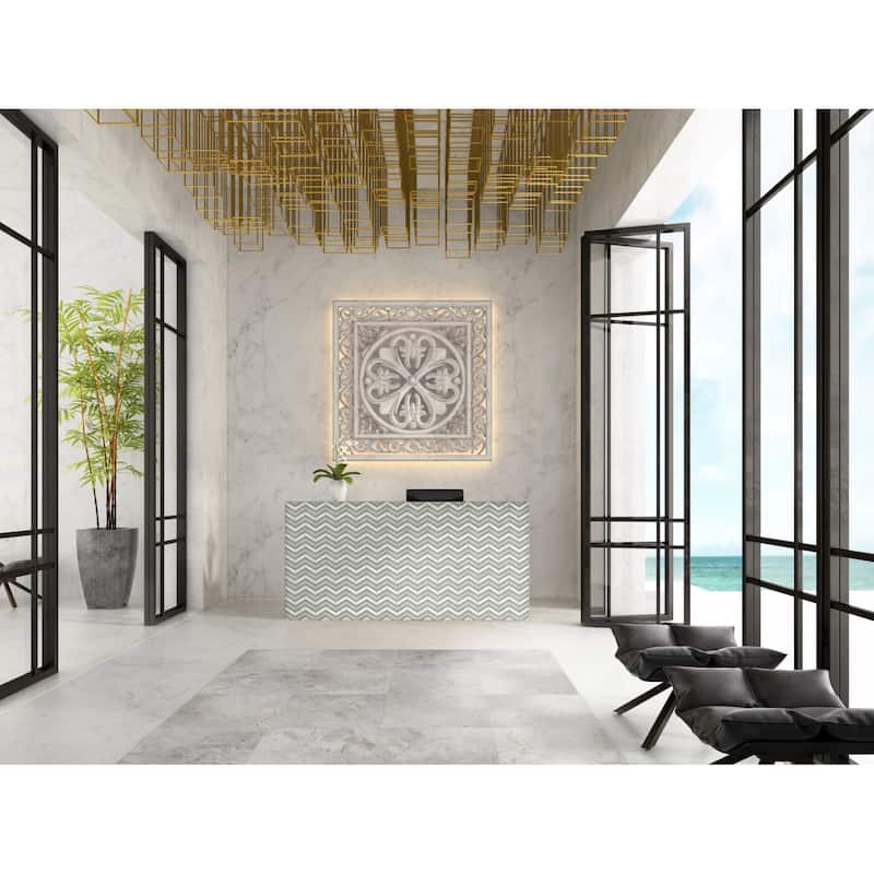 Emser Tile Intrigue - 12" x 14" Chevron Floor and Wall Mosaic Tile -