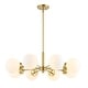 preview thumbnail 4 of 5, SAFAVIEH Lighting Prosie 8 Light 32" Chandelier - 32" x 32" x 19-49"- W/D/H
