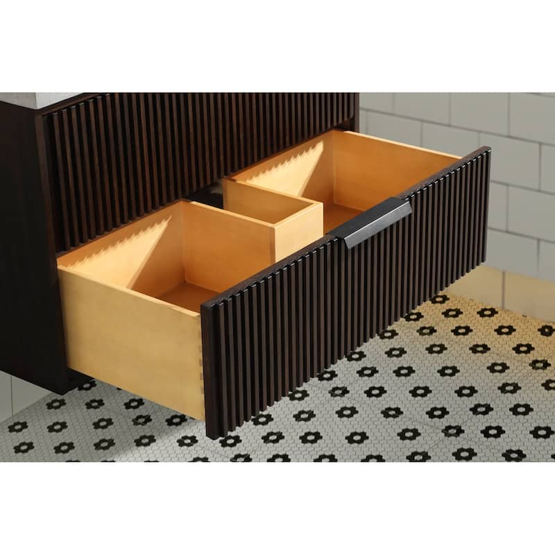 Ari Bath San Diego 36" Floating Bathroom Vanity Walnut