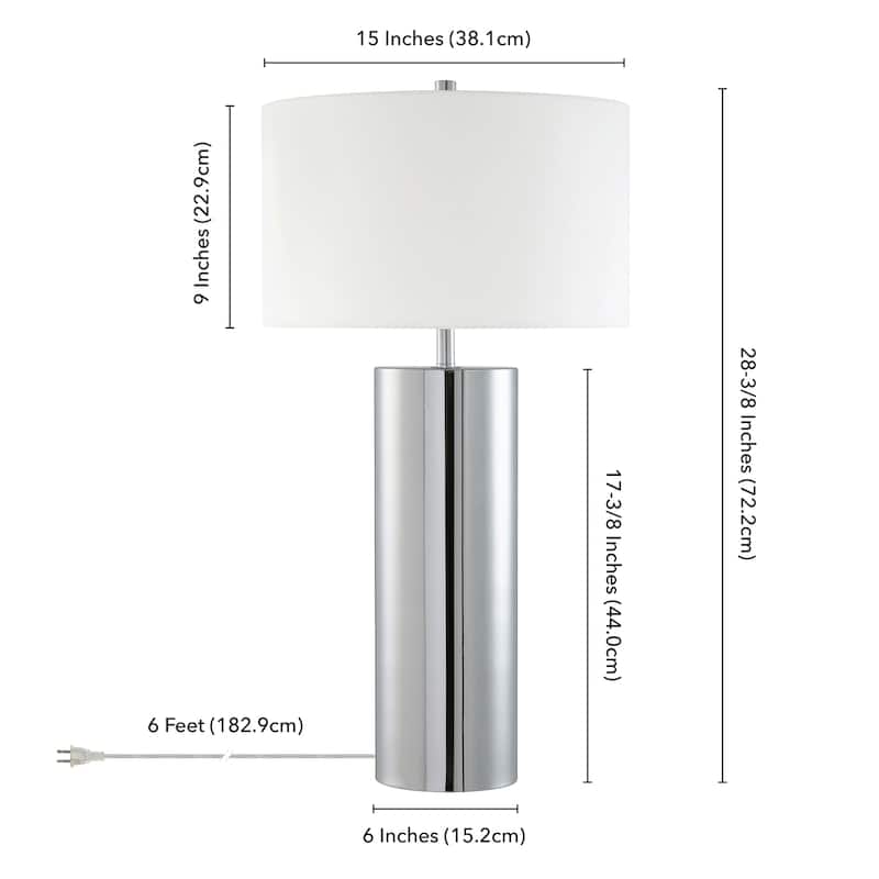 York 29.5" Tall Table Lamp with Fabric Shade