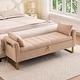 preview thumbnail 8 of 38, 66"W Teddy Storage Bench for Bedroom End of Bed with Arm and Two Pillows