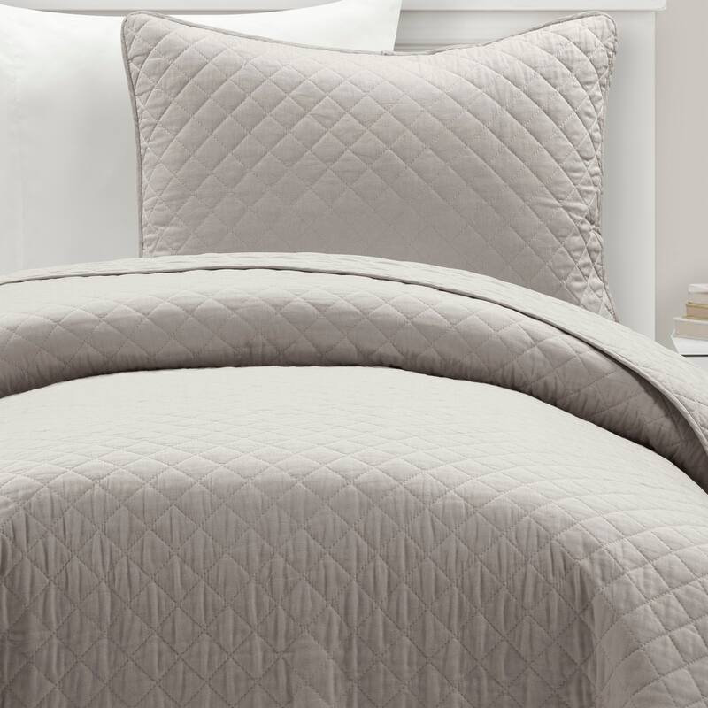 Copper Grove Balm Diamond Oversized Cotton 3-piece Quilt Set