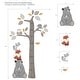 preview thumbnail 3 of 2, Lambs & Ivy Woodland Forest Tree with Animals Kids Growth Chart Wall Decals