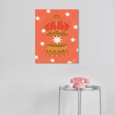 Wynwood Studio Canvas Fantasy and Sci-Fi The Kingdom Crowns Orange Wall Art Canvas Print