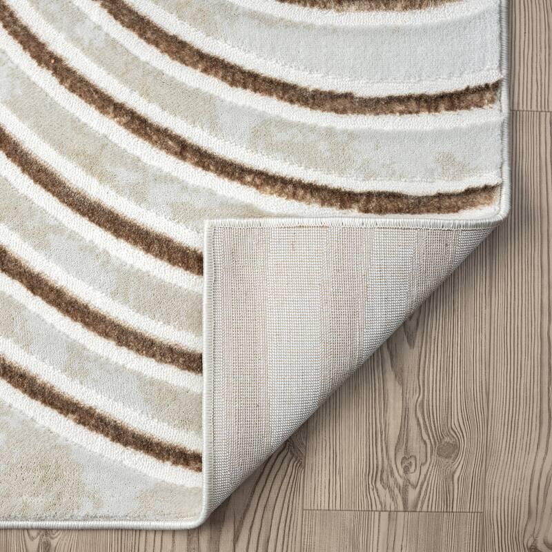 Abani Glam GLA100A Mid-Century Beige Cream Arch Area Rug