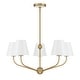 preview thumbnail 3 of 3, Xavier 5 Light Vibrant Gold + White Chandelier