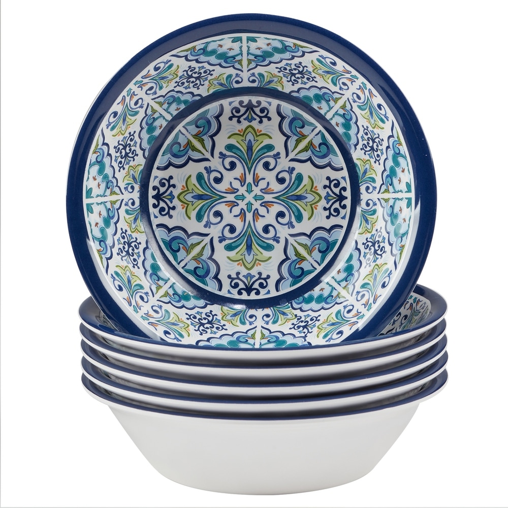 Large Pasta Bowls Kraatz By Certifide International Blue White Set Of 2 New 