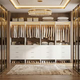 Set of 2/4 Closet Organizer System with Wood Drawers