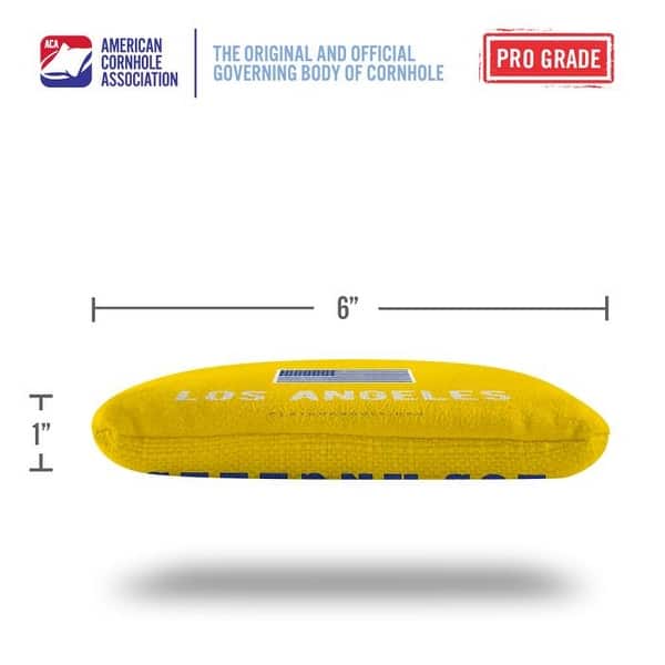Los Angeles Football Yellow Dual Sided Cornhole Bags