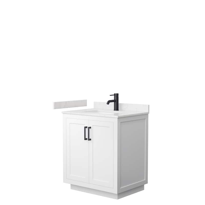 Miranda Single Vanity Set, Cultured Marble Top, No Mirror