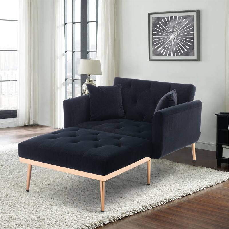 Chaise Lounge Chair/Accent Chair - Black