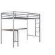 preview thumbnail 5 of 40, Twin over Twin Bunk Bed with Desk, Ladder and Guardrails for Home