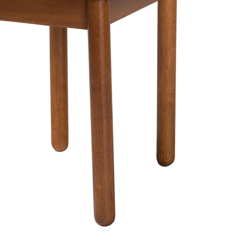 Edric Modern Japandi Boucle Fabric and Wood 2-Piece Dining Chair Set