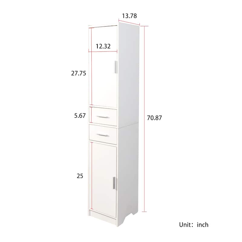 70.87" H Tall Bathroom Storage Cabinet