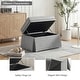 preview thumbnail 63 of 152, Rectangle Chenille Upholstered Storage Ottoman