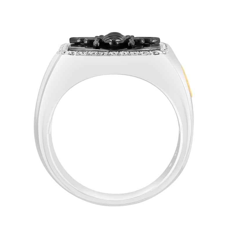 EFFY Men's 925 Sterling Silver Diamond Ring - White