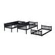 preview thumbnail 11 of 11, Distinctive Twin Size Triple Wood Bunk Kids Bed with Ladder,Guardrail