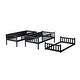 preview thumbnail 63 of 76, Triple Bunk Bed with Ladders, Guardrails, Detachable Bed Frame, Convertible 3 Beds, Twin Over Twin Over Twin for Multi Children
