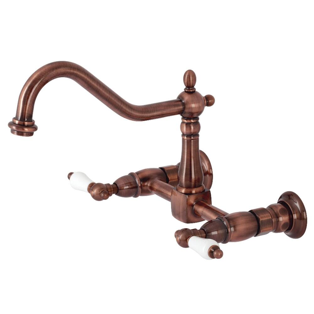 Heritage Two-Handle Wall Mount Bridge Kitchen Faucet