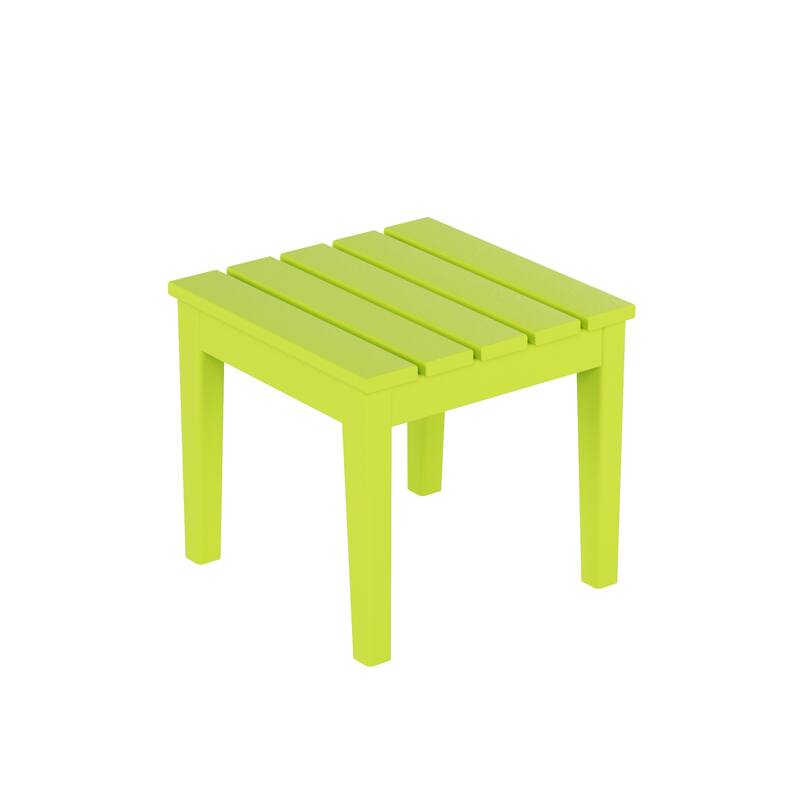Shoreside Modern 12-Piece Folding Adirondack Chair With Ottoman And Side Table