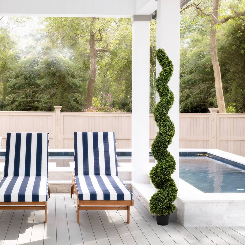 Outdoor uv resistant plastic boxwood topiary bonsai artificial spiral tree plant