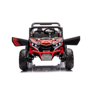 2 Seater Electric Car for Kids with Trunk Storage Spacetooth Music - Red