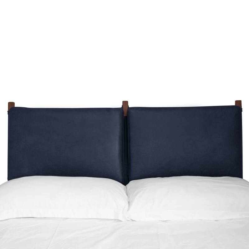 Poly & Bark Truro Bed Headboard Cushion Set - Midnight Blue - Queen