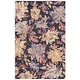 preview thumbnail 49 of 62, SAFAVIEH Handmade Blossom Ragnhild French Country Floral Wool Rug 4' x 6' - Charcoal/Plum