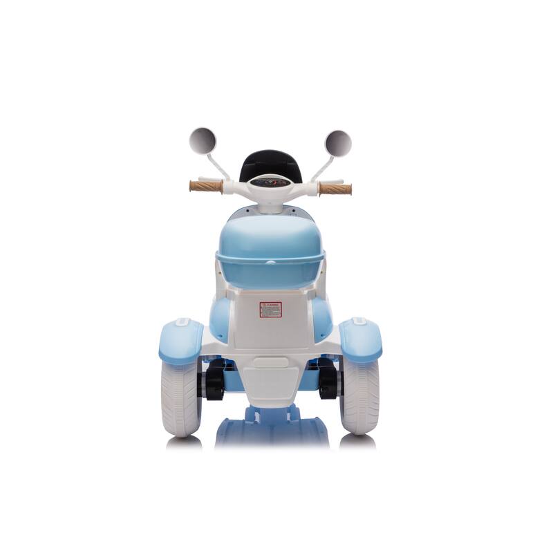 12V Kids Electric Motorcycle, 3 Wheels Ride On Scooter with USB,Bluetooth,Lights,Storage Box, 2 Seats Dual Motor Motorbike