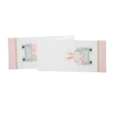 13" x 72" Happy Easter Bunny Rabbit Spring Table Runner