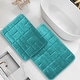 preview thumbnail 114 of 131, Clara Clark Ultra Soft Non Slip and Absorbent Bath Rug - Tiled Velvet Memory Foam Bath Mat Small-Large (2PK) - Teal