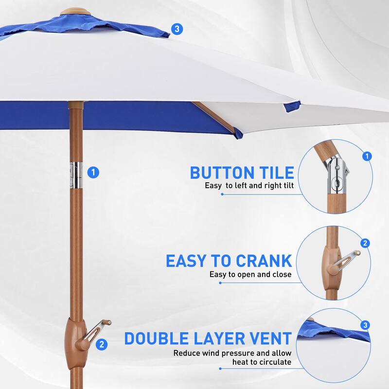 Ainfox Patio Umbrella Without Base for Garden Patio