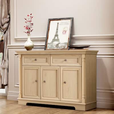 Farmhouse 47.24" Sideboard Buffet, Kitchen Storage Cabinet with 2 Drawers for Organized Home Living Solutions