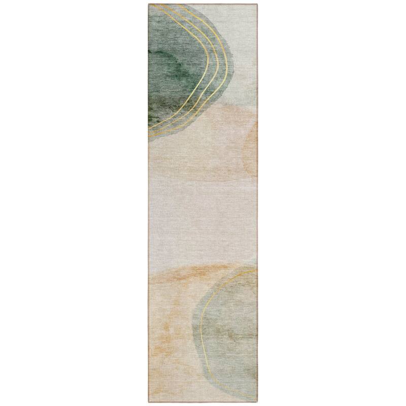 Belu Artistic Abstract Weather Resistant Timeless Fusion Outdoor Rug